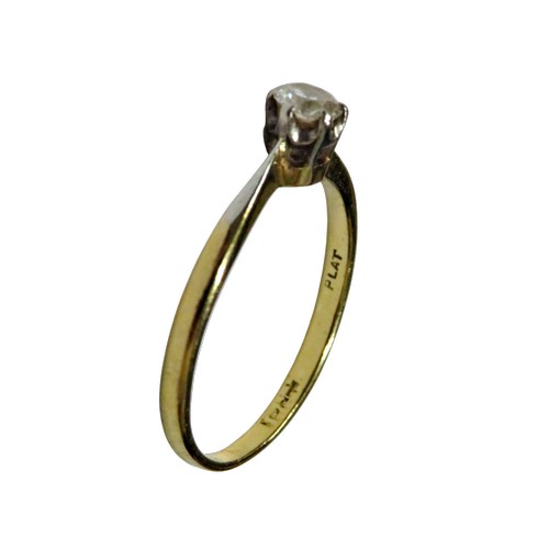 58 - A vintage diamond solitaire ring, the bright and lively early modern round brilliant approx. 0.25cts... 