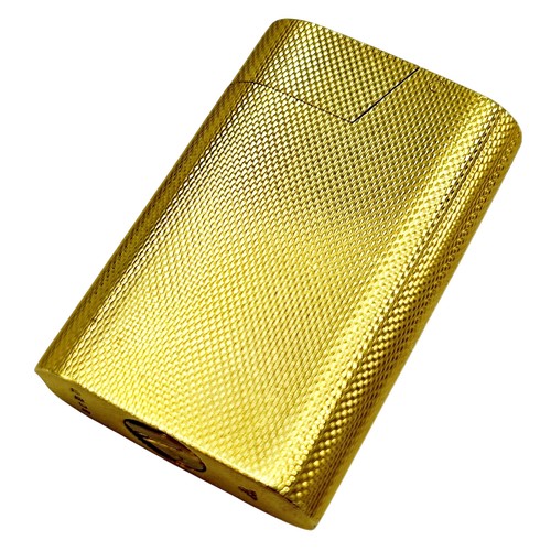270 - A mid 20th century 18ct gold cased pocket lighter by Garrard & Co Ltd, 112 Regent St, W1, with engin...