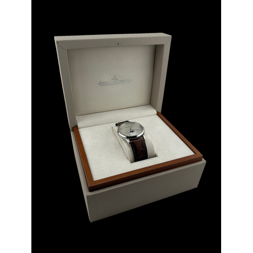 1123 - Jaeger LeCoultre, Master Ultra Thin Moon 39, a gentleman’s stainless steel automatic wrist watch, ci... 