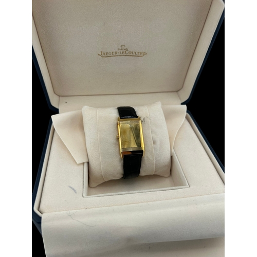 1124 - Jaeger LeCoultre, Reverso Classique, a gentleman’s 18ct yellow gold wrist watch circa 2000, Ref; 196... 