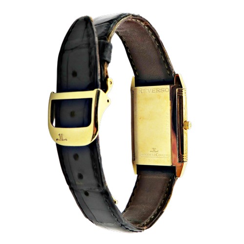 1124 - Jaeger LeCoultre, Reverso Classique, a gentleman’s 18ct yellow gold wrist watch circa 2000, Ref; 196... 