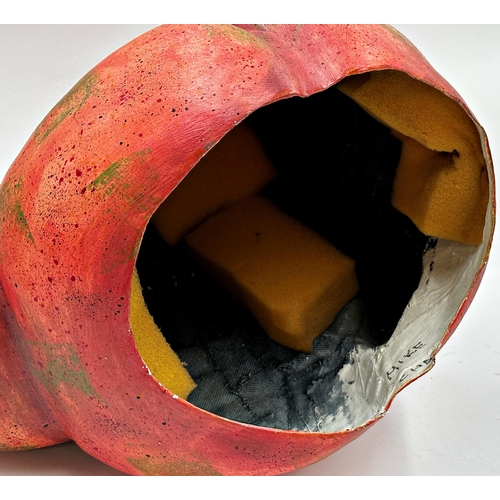 34 - Mike Chase (20th/21st century) - Head of a pig, unusual fibreglass moulded mask with painted decorat... 