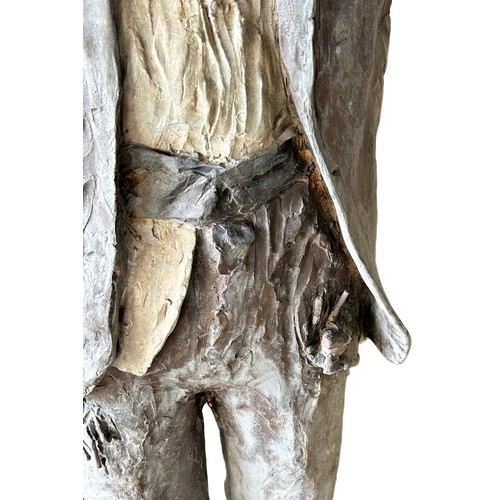 360 - Lloyd Le Blanc (b 1940) - 'Scarecrow', signed, limited 9/12, life size bronze sculpture, with birds ... 