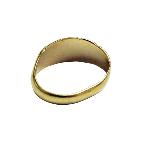 28 - An early century gold floral cross-over ring, stamped '18ct', size about M+, 5.6g