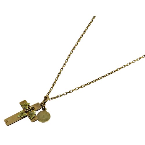 51 - A vintage 9ct gold faceted-oval belcher link necklace on a bolt ring clasp, approx. 40cm long overal... 