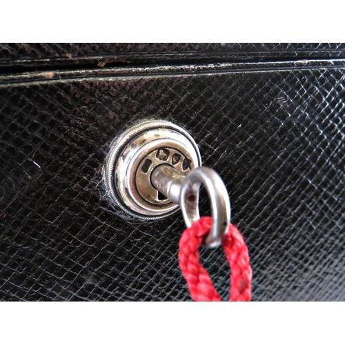 631 - An exquisite quality late Victorian silver mounted leather clad gentleman's travelling work box, Lon... 