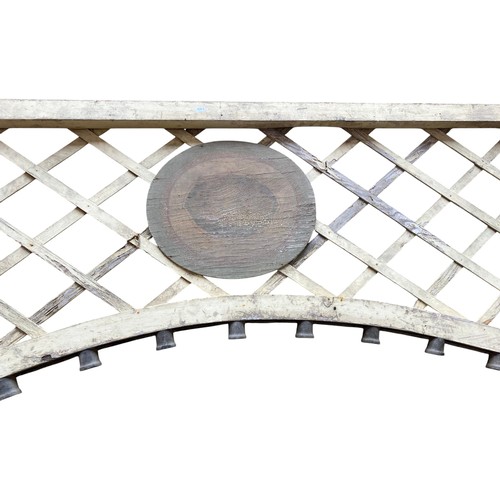 9 - Circus / Fairground interest - A large early 20th century decorative latticework two-piece illuminat... 