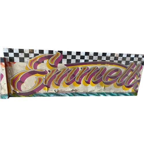 25 - Fairground - An enormous KEITH EMMETT'S DELUXE DODGEMS ON TOUR four-piece painted panel sign, approx... 