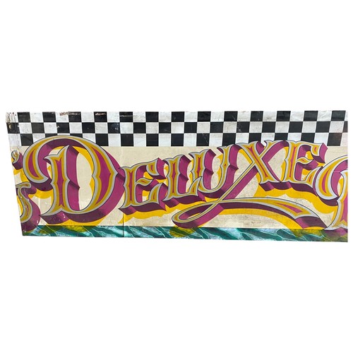 25 - Fairground - An enormous KEITH EMMETT'S DELUXE DODGEMS ON TOUR four-piece painted panel sign, approx... 