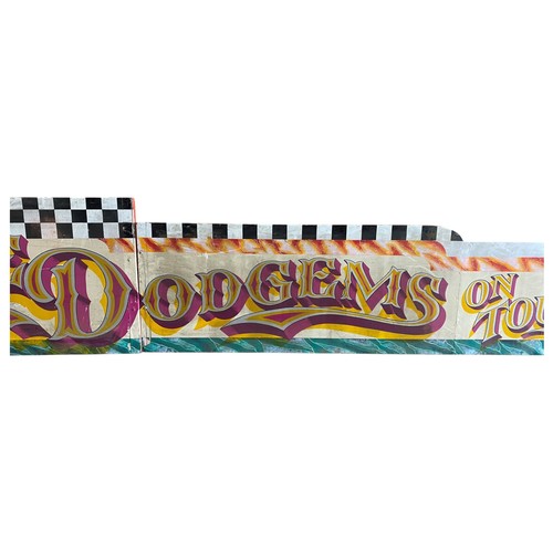 25 - Fairground - An enormous KEITH EMMETT'S DELUXE DODGEMS ON TOUR four-piece painted panel sign, approx... 