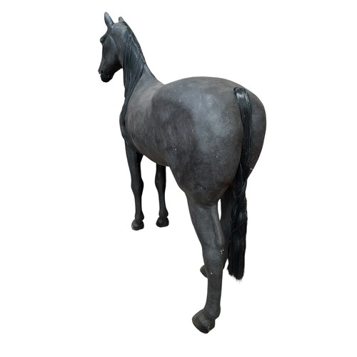 56 - Zippos Circus - An impressive life-size fibreglass horse, with mane and tail, H 198cm x L 210cm appr... 