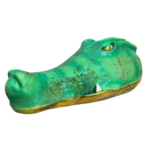 62 - Circus interest - A large fibreglass crocodile head, approx 90cm long