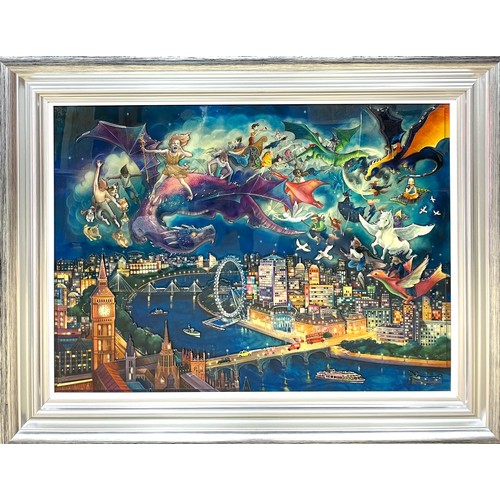 20 - Kerry Darlington (Welsh, b. 1974) - 'The Worlds Collide' (Unique Edition), signed and numbered 111/1... 
