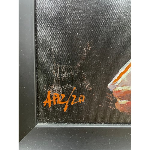 21 - Fabian Perez (b. 1967) - 'Man Lighting a Cigarette II', signed, artist proof hand embellished giclee... 