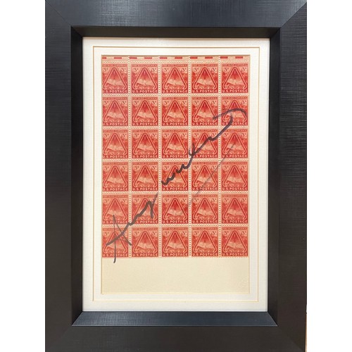 23 - Andy Warhol (1928-1987) - 'Rocket' 3 cent stamp sheet colour lithograph, signed in pen, with blindst... 
