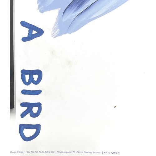 32 - David Shrigley (b. 1968) - Four Shrig Shop posters; 'I Did Not Ask to be a Bird' (2021), 'People Exp... 