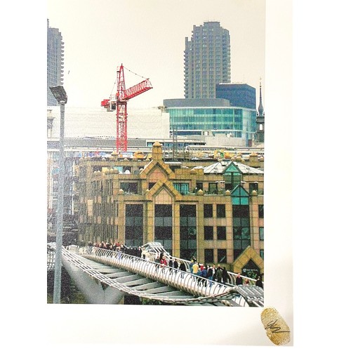33 - Banksy / Steve Lazarides - 'Girl with Balloon Over Millennium Bridge' (2021), initialled in pencil a... 