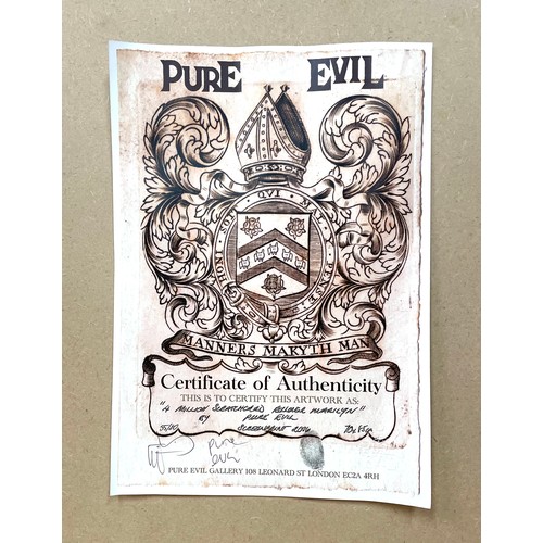 39 - Pure Evil / Charles Uzzell-Edwards (b. 1968) - '4 Million Scratchcard Rollover Marilyn', signed and ... 