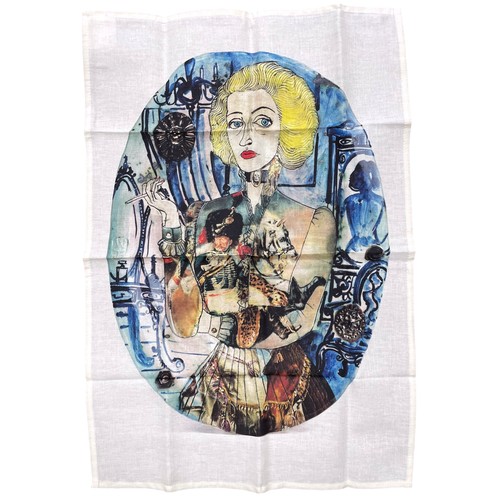 45 - Grayson Perry (British b. 1960) - Claire as a Soldier, 200gm printed linen tea towel, edition of 400... 