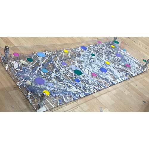52 - Edward Ball (Contemporary, act. 2002-) - Abstract wall sculpture, mixed media dual acrylic panel, H ... 