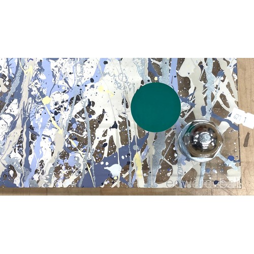 52 - Edward Ball (Contemporary, act. 2002-) - Abstract wall sculpture, mixed media dual acrylic panel, H ... 
