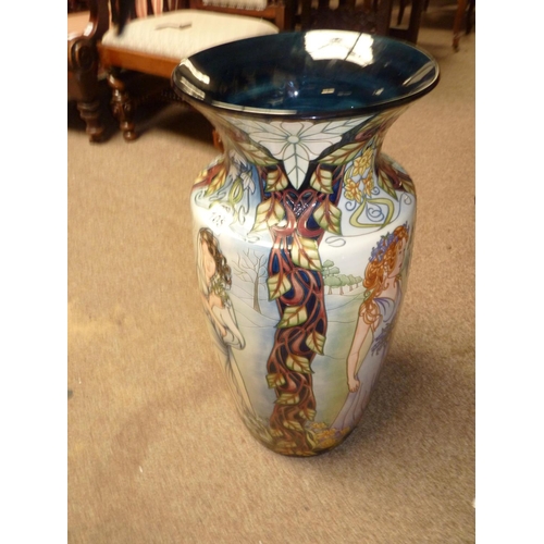 105 - Large Moorcroft 'Belle femmes' / four seasons vase 65cm in ex. Condition