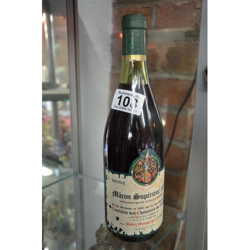 108 - Macon Superieur 1979 French Red wine