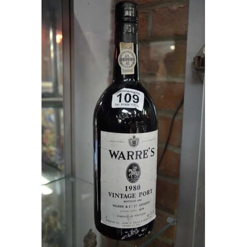 109 - Warre's 1980 bottle of vintage port