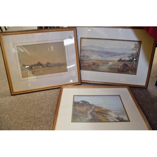 233 - Trio of 1920s and 30s Blanche Moorhouse Watercolours