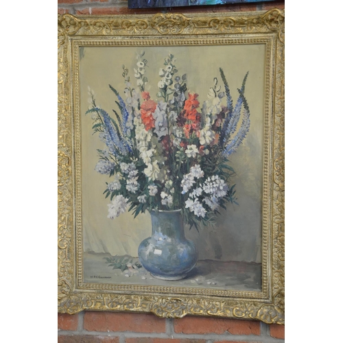 247 - Oil painting of flowers by W R E Goodrich