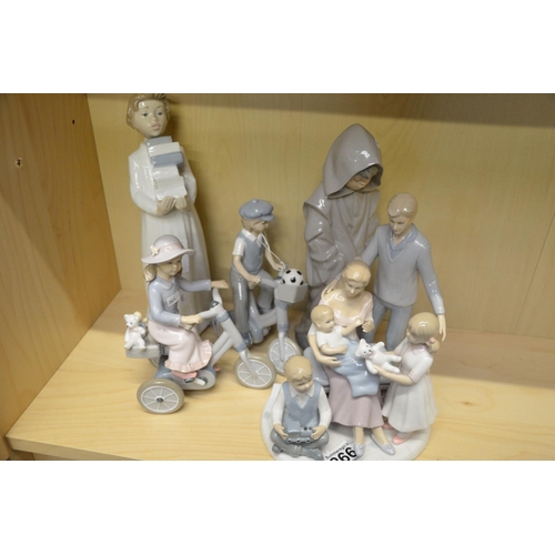 266 - Group of five Nao and Leonardo figures