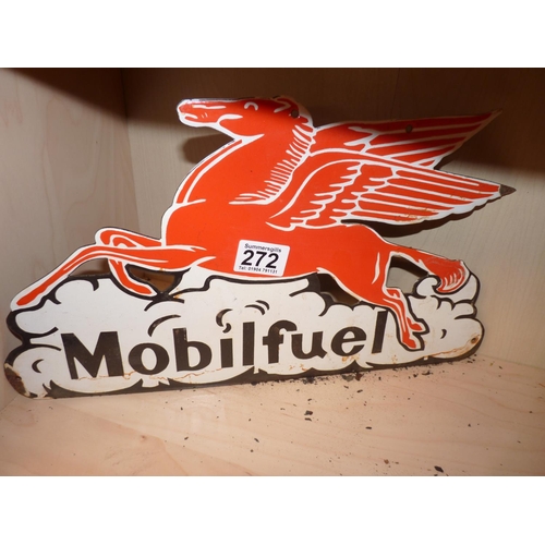 272 - Mobilfuel enamel sign