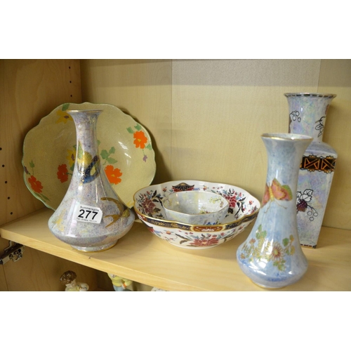 277 - 1930s Wilton Ware lustre set and Worcester and Masons bowls