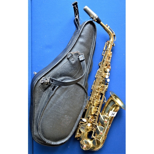 34 - Boston AS200 Saxophone with case