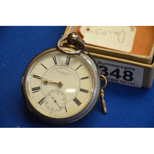 348 - Silver pocket watch 