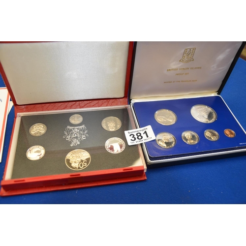 381 - British Virgin Islands proof coin set and New Zealand proof set