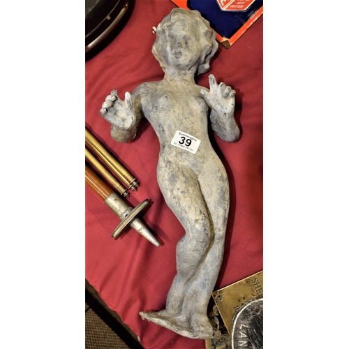 39 - Victorian lead female figure