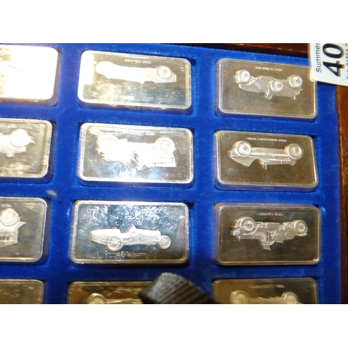 400 - Lord Montagu Silver ingots x 36 2300g