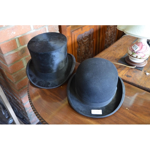 438 - Battersby & Co Top Hat and Herbert Johnson Bowler hat