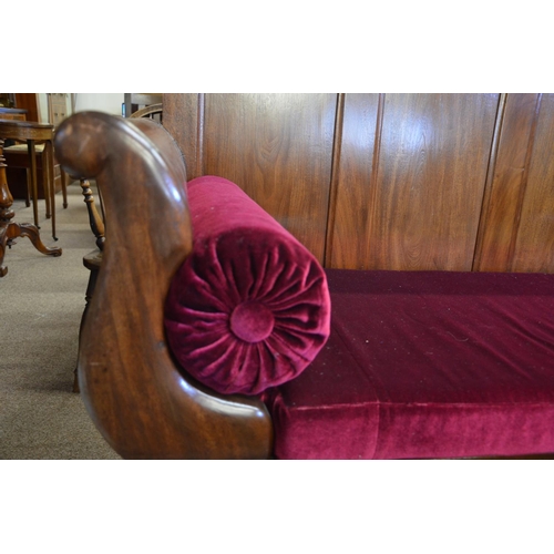 532 - Victorian Mahogany 2m long bench