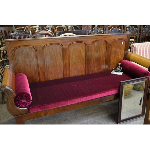 532 - Victorian Mahogany 2m long bench