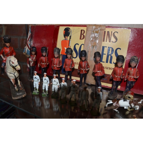 553 - Collection of Vintage 1950s 'Britain's Historical Wooden and Lead Soldiers'