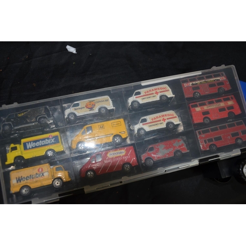 567 - 4 x Corgi and Matchbox lorries with small vehicles inside