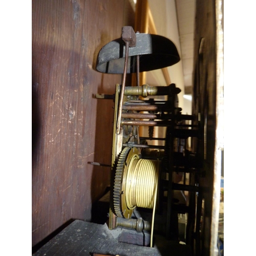 568 - Longcase oak clock by Thomas Travis, Thorne 1775