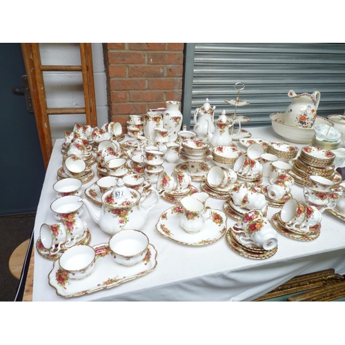 577 - Large Collection of Royal Albert Country Rose