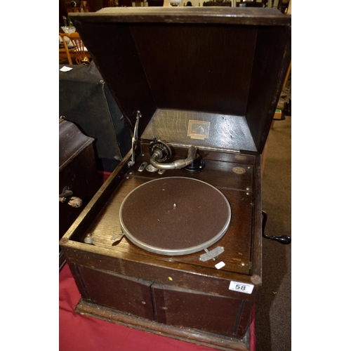 58 - HMV Gramophone with original sound box