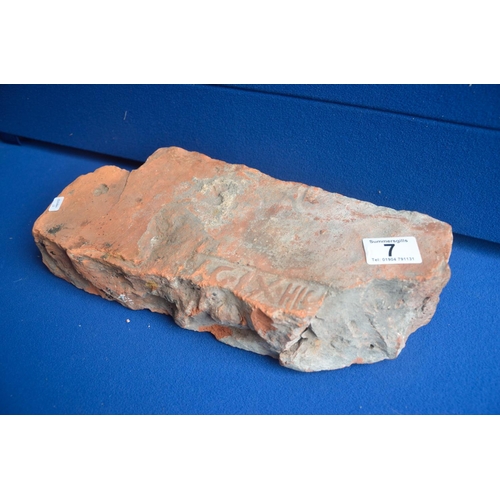 7 - Early Roman bath house tile circa 1st Century , York find