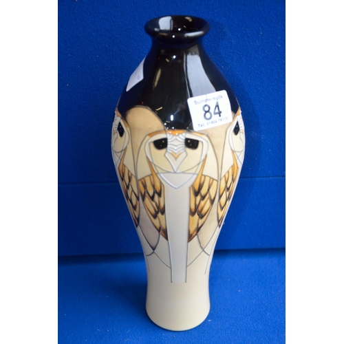 84 - Moorcroft Tengu Owl vase 31cm height