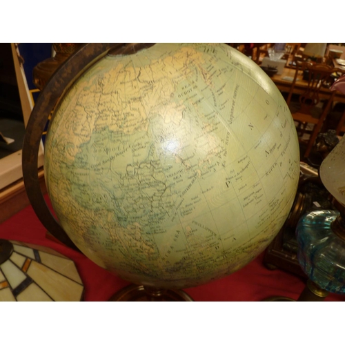 74 - Merzbach & Flak 1881 antique globe