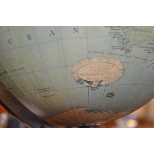 74 - Merzbach & Flak 1881 antique globe